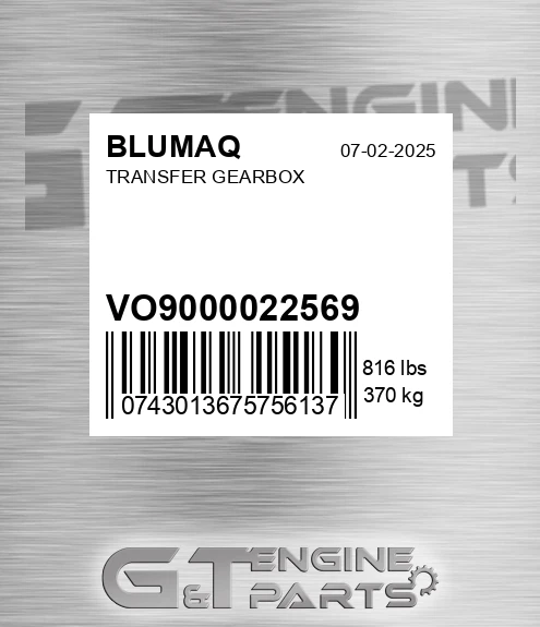 VO9000022569 Transfer Gearbox