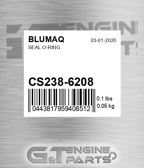 CS238-6208 Seal O-ring for BLUMAQ