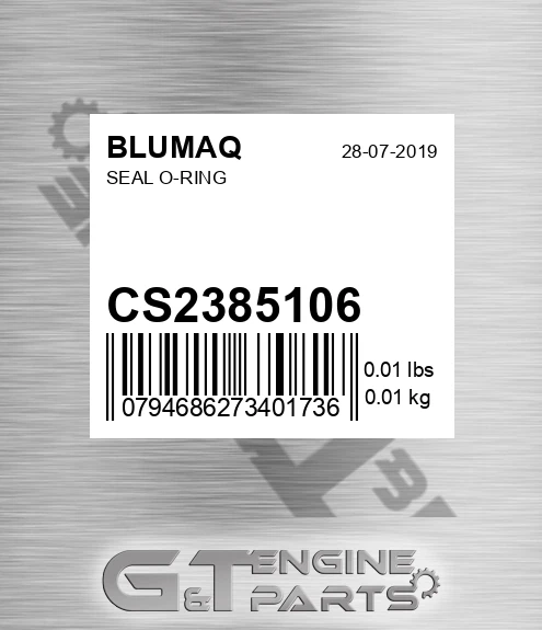 CS238-5106 Seal O-ring for BLUMAQ
