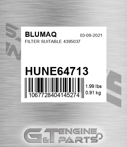 HUNE64713 Filter Suitable 4395037 for BLUMAQ