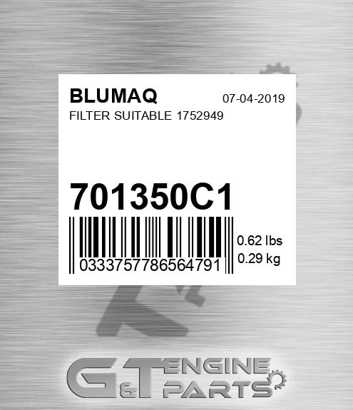 701350C1 Filter Suitable 1752949