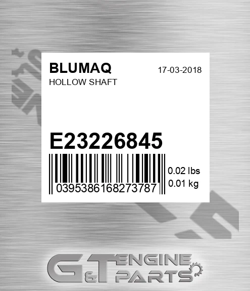 E23226845 Hollow Shaft for BLUMAQ