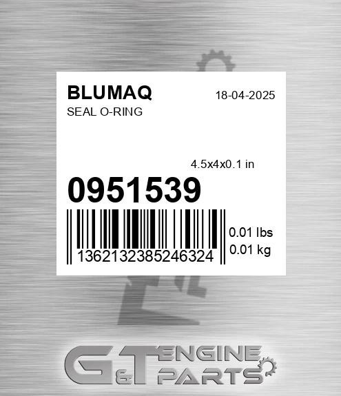 095-1539 Seal O-ring