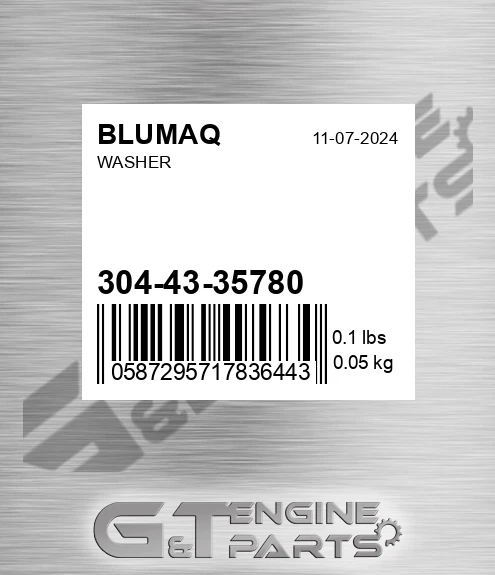 304-43-35780 Washer for BLUMAQ