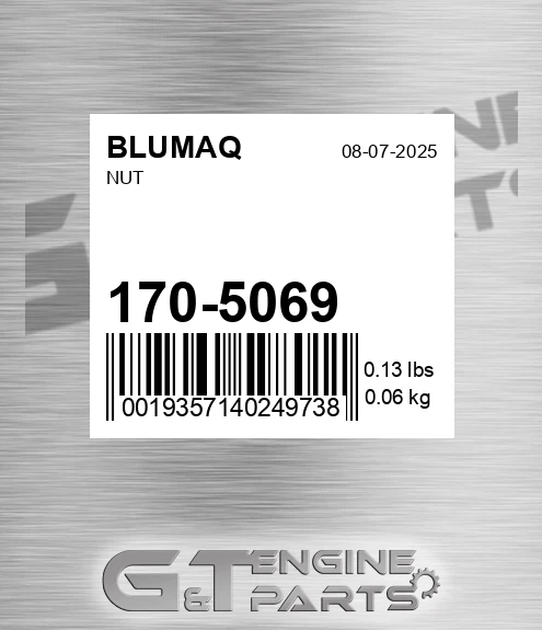 170-5069 Nut for BLUMAQ