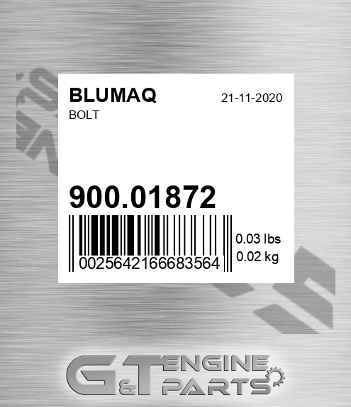 900.01872 Bolt for BLUMAQ