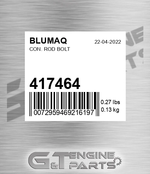417464 Con. Rod Bolt for BLUMAQ