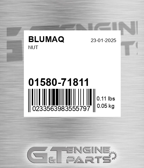 01580-71811 Nut for BLUMAQ