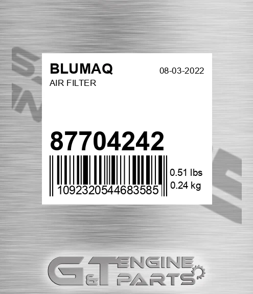 87704242 Air Filter