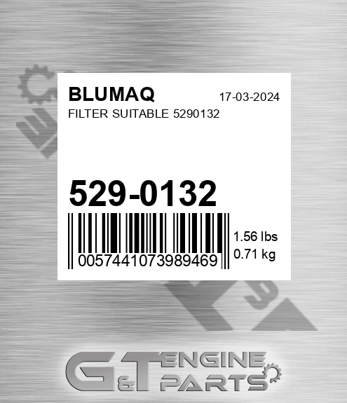529-0132 Filter Suitable 5290132 for BLUMAQ