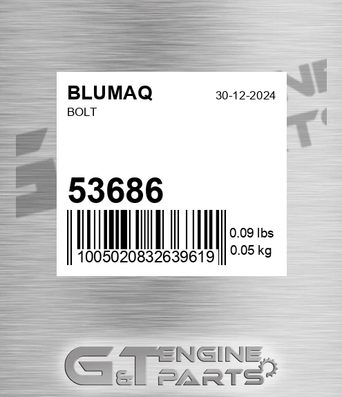 53686 Bolt for BLUMAQ