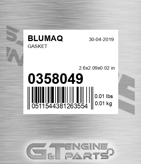 035-8049 Gasket for BLUMAQ