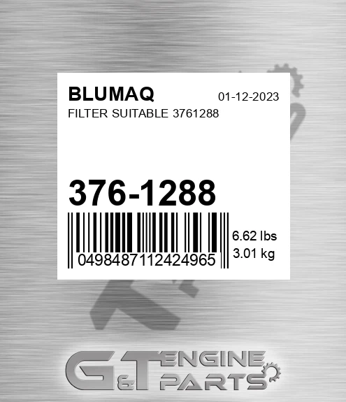 376-1288 Filter Suitable 3761288