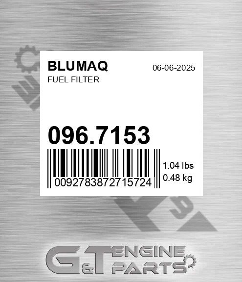 096.7153 Filter Suitable 3i1196bq for BLUMAQ