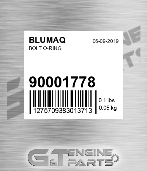 900.01778 Bolt O-ring for BLUMAQ