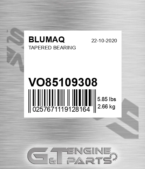 VO85109308 Tapered Bearing for BLUMAQ