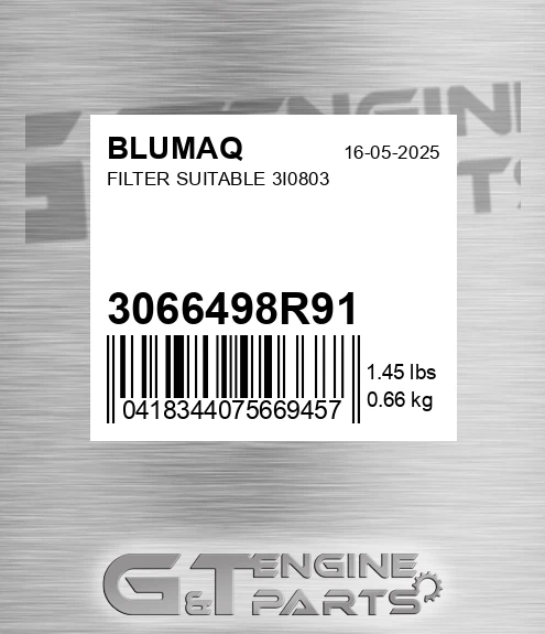 3066498R91 BLUMAQ Filter Suitable 3i0803