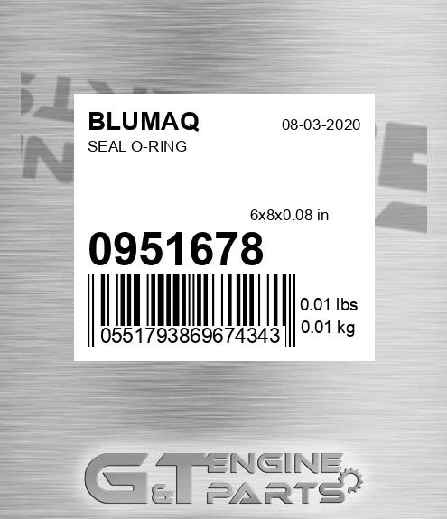 095-1678 Seal O-ring for BLUMAQ