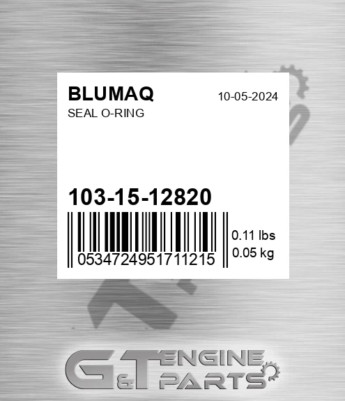 103-15-12820 Seal O-ring