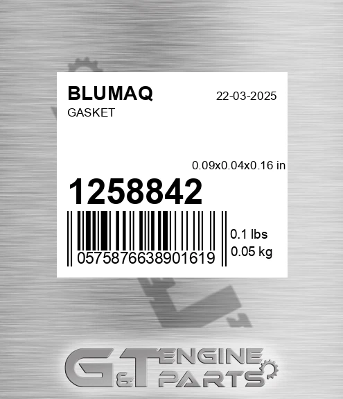 125-8842 Gasket for BLUMAQ