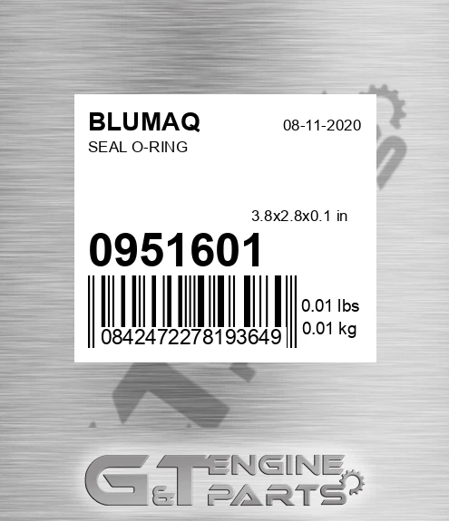 095-1601 Seal O-ring for BLUMAQ