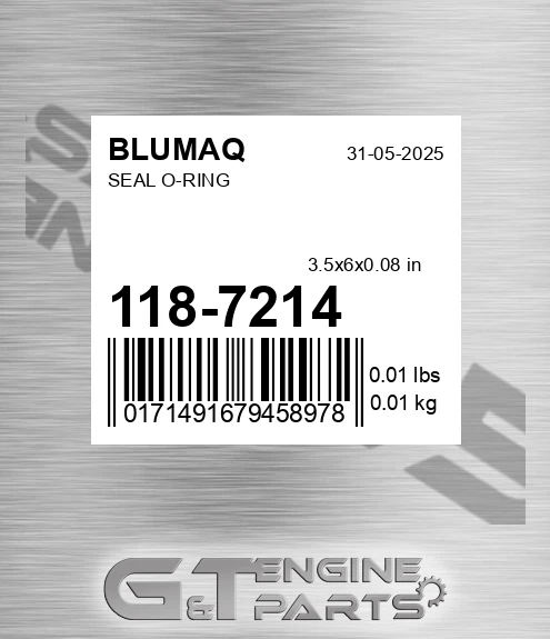 118-7214 Seal O-ring for BLUMAQ