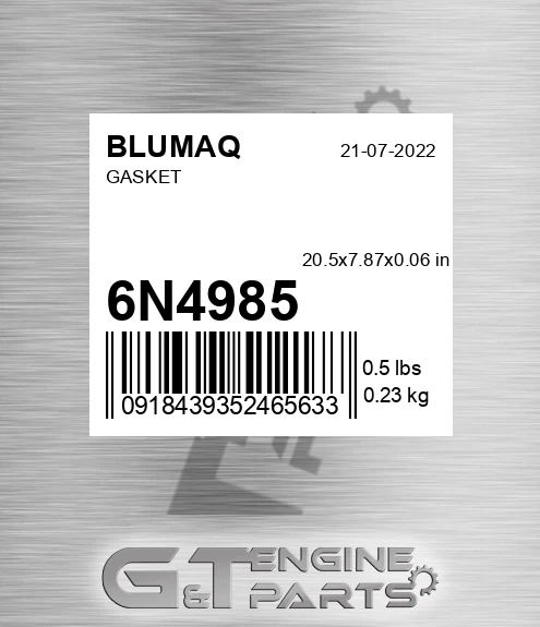 6N-4985 Gasket for BLUMAQ