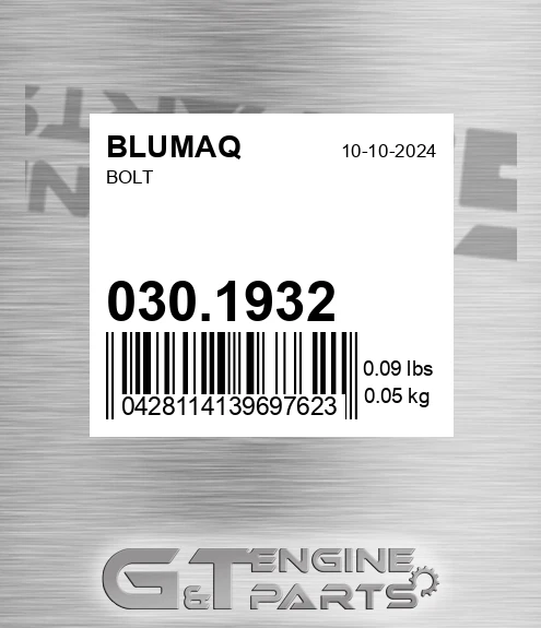 030.1932 Bolt for BLUMAQ