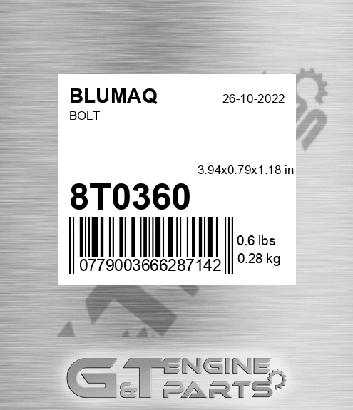 8T-0360 Bolt