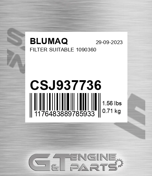 CSJ937736 Filter Suitable 1090360 for BLUMAQ