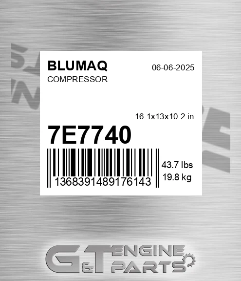 7E-7740 Compressor for BLUMAQ