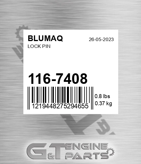 116-7408 Lock Pin for BLUMAQ