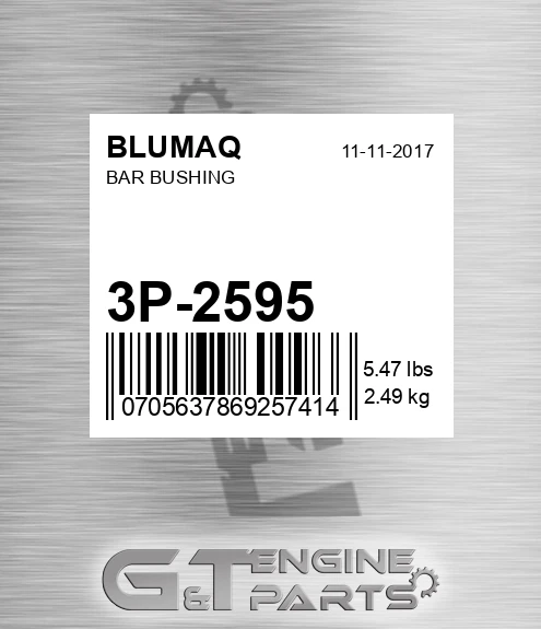 3P-2595 Bar Bushing for BLUMAQ