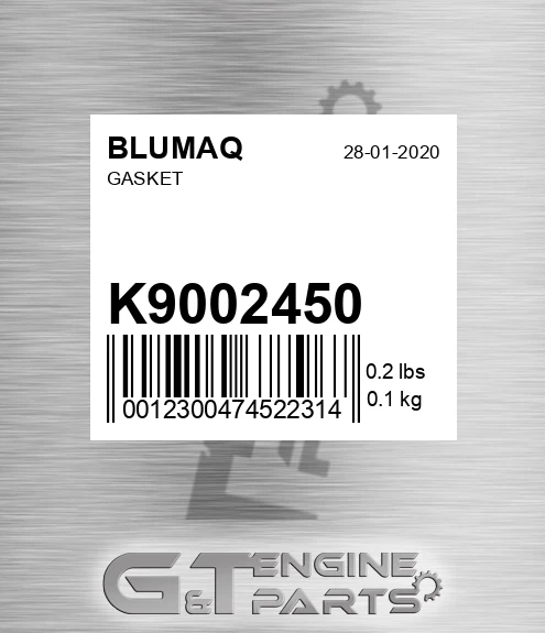 K9002450 Gasket for BLUMAQ