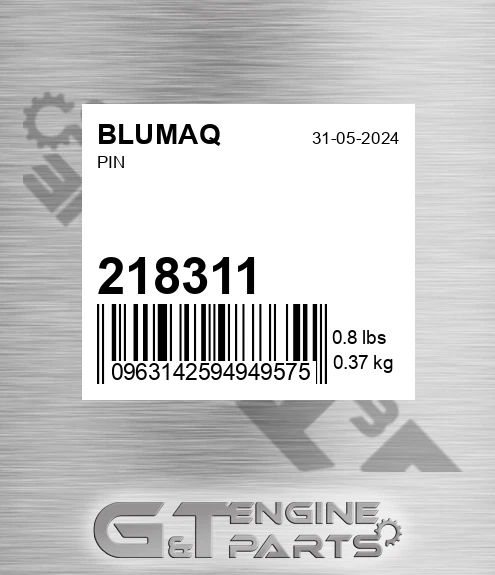 218311 Pin for BLUMAQ