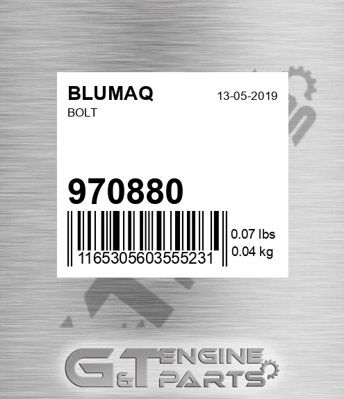 970880 Bolt