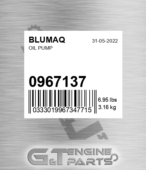 096.7137 Oil Pump for BLUMAQ