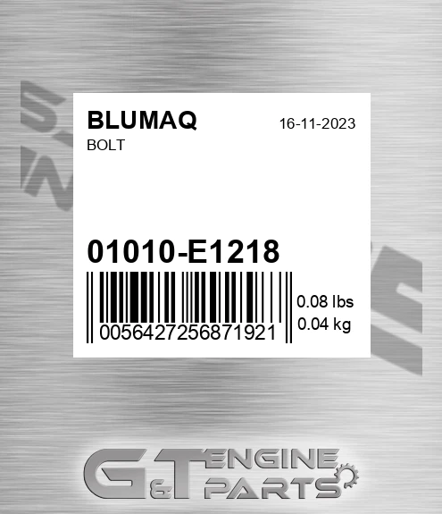 01010-E1218 Bolt for BLUMAQ