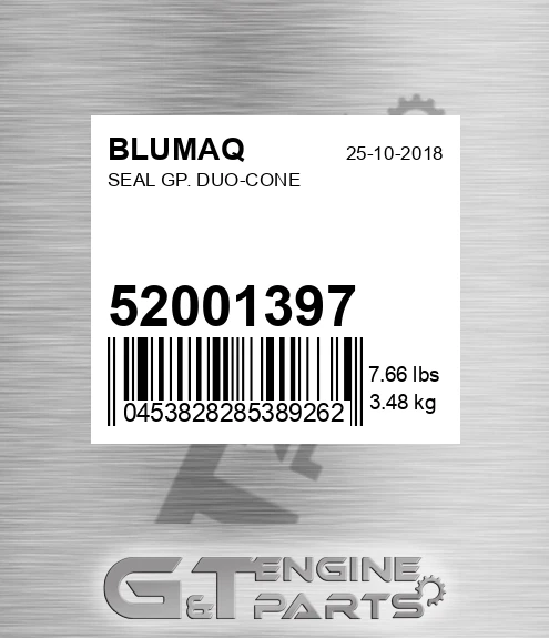52001397 Seal Gp. Duo-cone for BLUMAQ