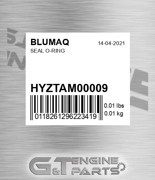 HYZTAM00009 Seal O-ring for BLUMAQ