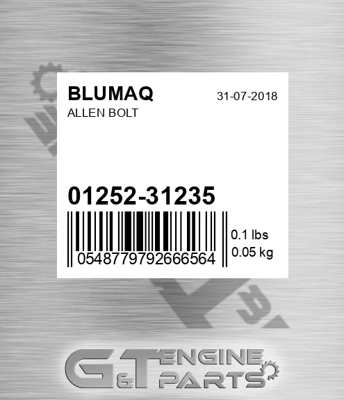 01252-31235 Allen Bolt for BLUMAQ