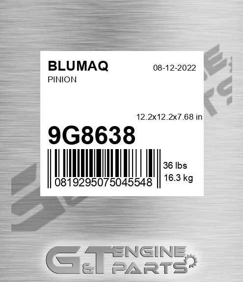 9G-8638 Pinion for BLUMAQ