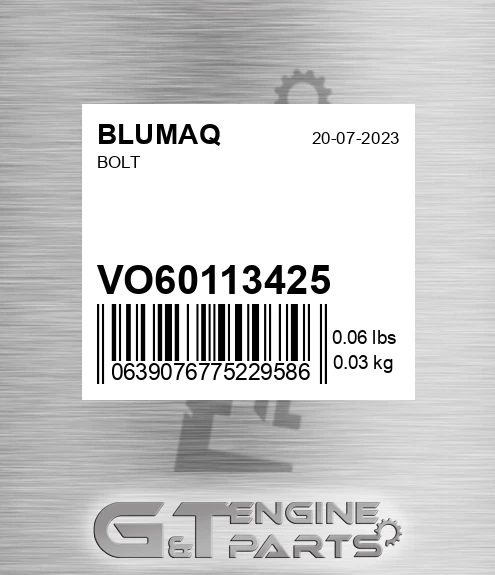 VO60113425 Bolt for BLUMAQ