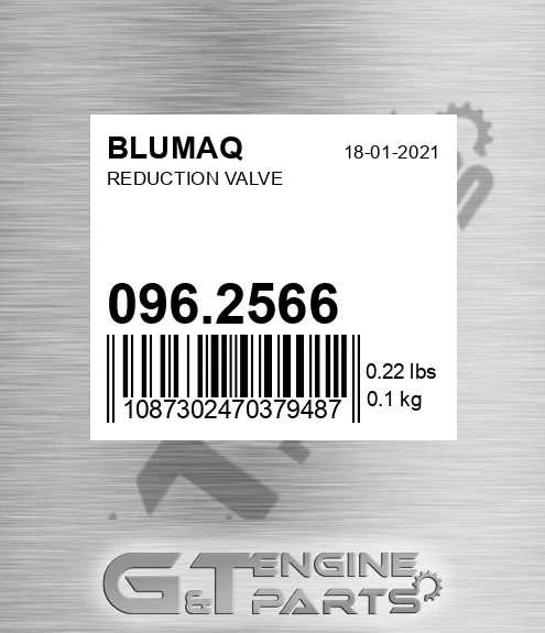 096.2566 Reduction Valve for BLUMAQ