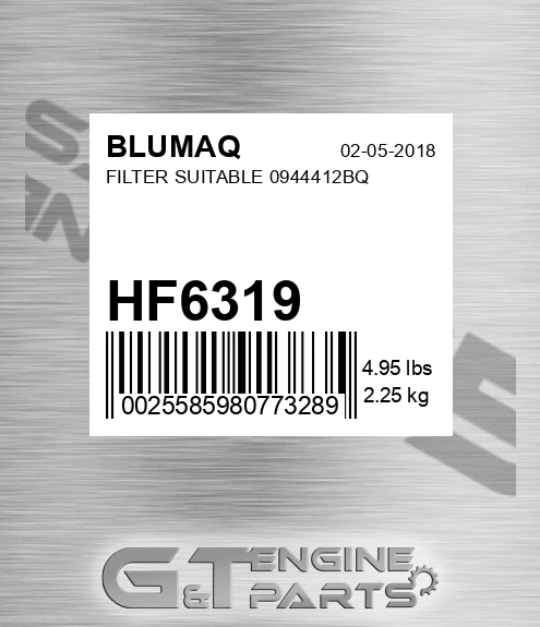 HF6319 BLUMAQ Filter Suitable 0944412bq