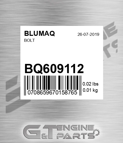 BQ609112 Bolt for BLUMAQ