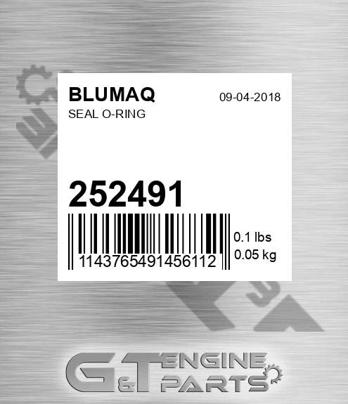 252491 Seal O-ring for BLUMAQ