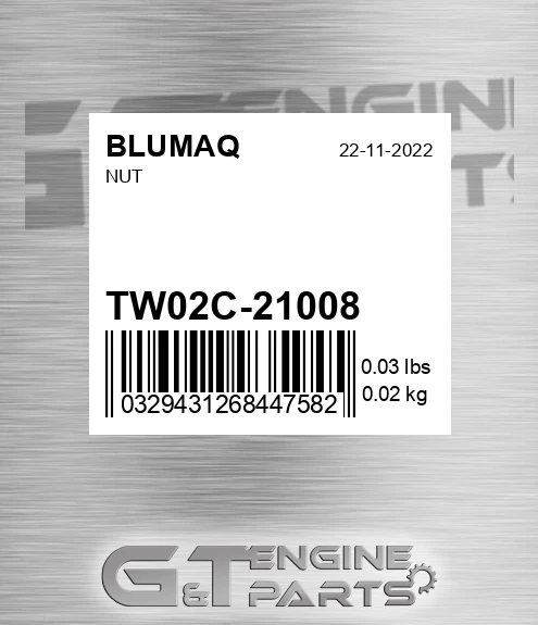 TW02C-21008 Nut for BLUMAQ