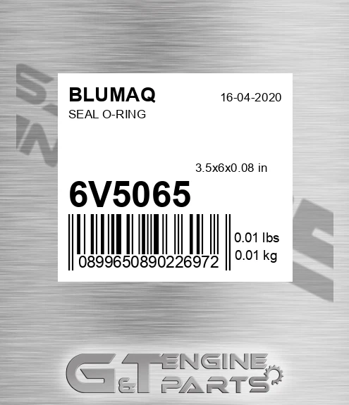 6V-5065 Seal O-ring for BLUMAQ
