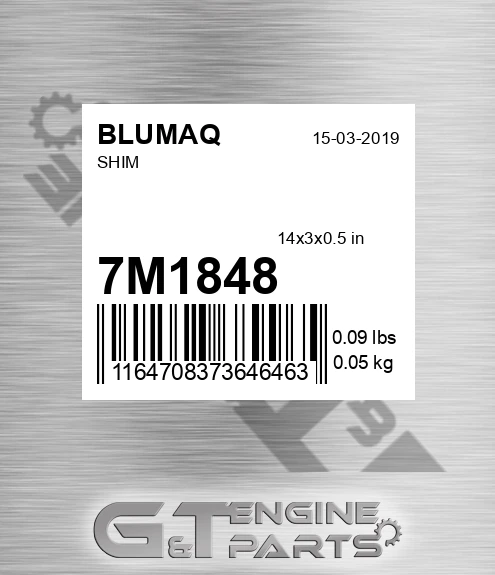 7M-1848 Shim for BLUMAQ
